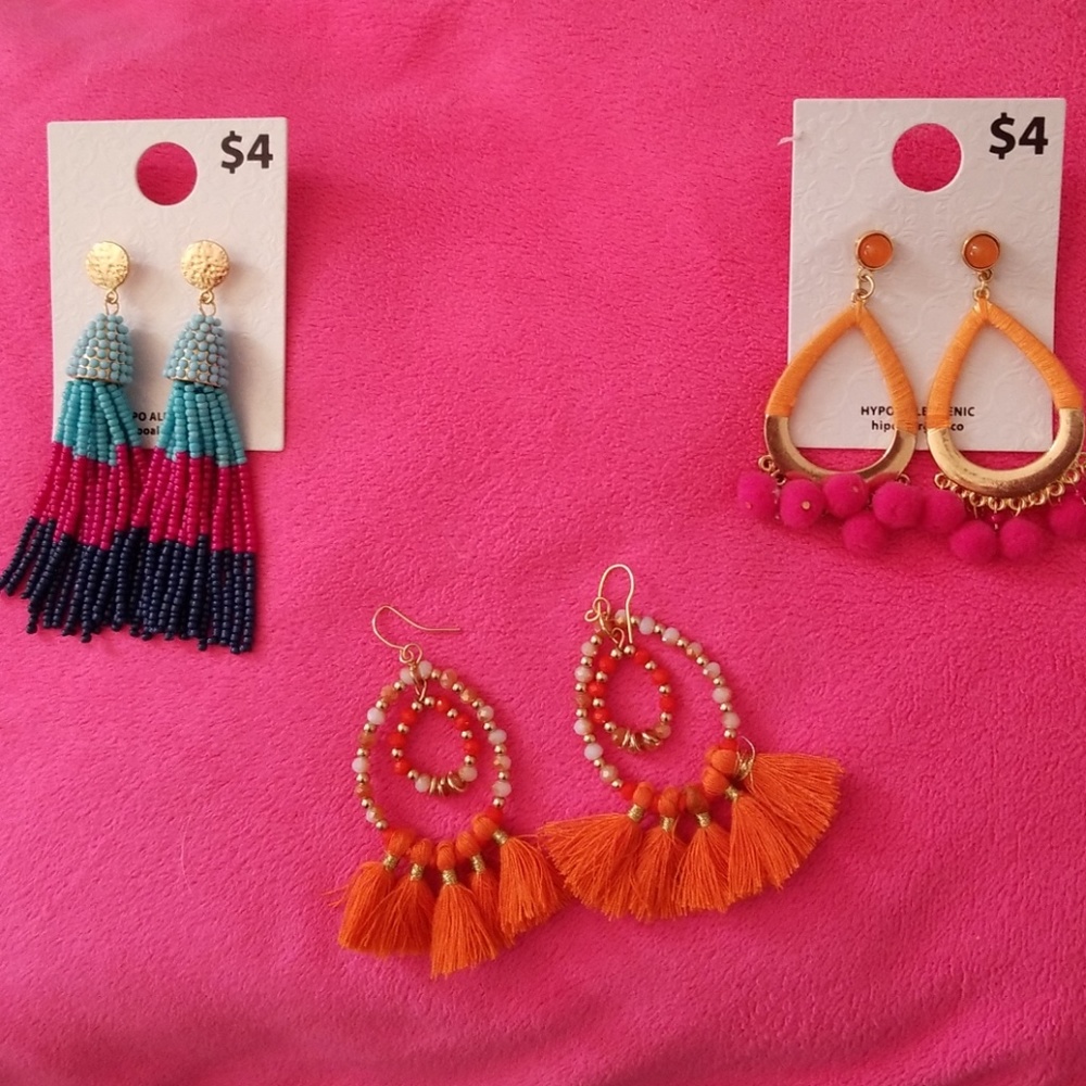 3 Pair of Cute, Fun Earrings